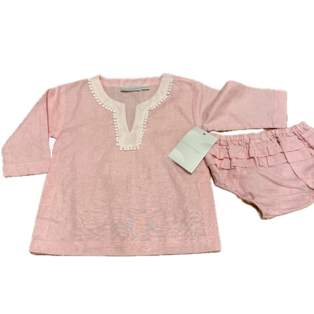 Elegant Baby Girl Linen Dress